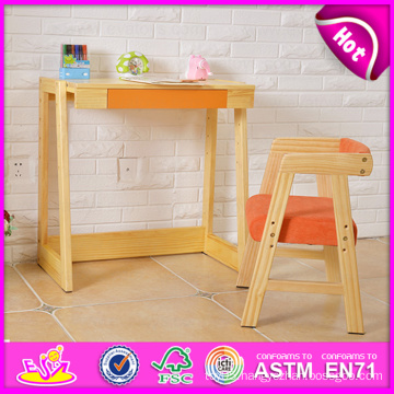 2015 Kids Study Table Chair Set, New Children Table and Chair, Best Price Dining Table Chair Wooden Furniture W08g156b